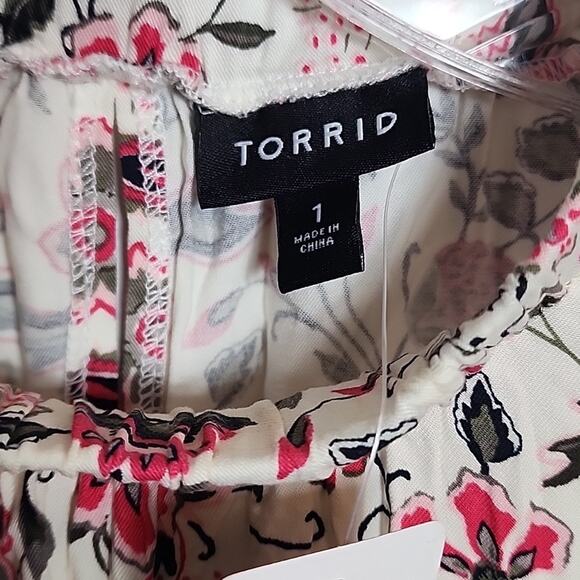 Torrid Mini Stretch Challis Hi-Low Dress, Floral Print, NWT, 1X - Picture 5 of 9